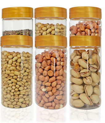 Pure Source India Plastic Utility Container  - 200 ml(Pack of 6, Gold)