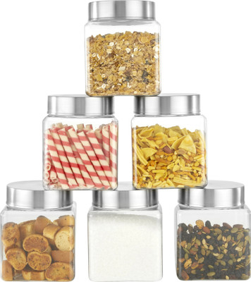 KOLORR Plastic Grocery Container  - 1400 ml(Pack of 6, Clear)