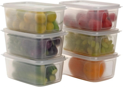 DANGIGEV Plastic Utility Container  - 1800 ml(Pack of 6, Transparent)