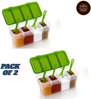 Imitation Mart Plastic Utility Container  - 1700 ml(Pack of 2, Green)