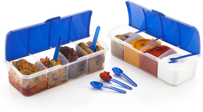 hitu Plastic Fridge Container  - 1750 ml(Pack of 2, Blue)