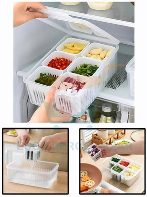 NILHARI Plastic Fridge Container  - 2000 ml(Clear)