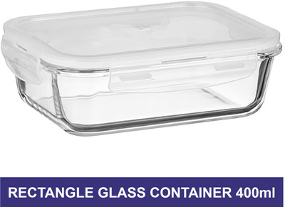 Nandhika Glass Utility Container  - 400 ml(White)