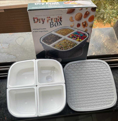 Terafikat Plastic Grocery Container  - 500 g(Grey)