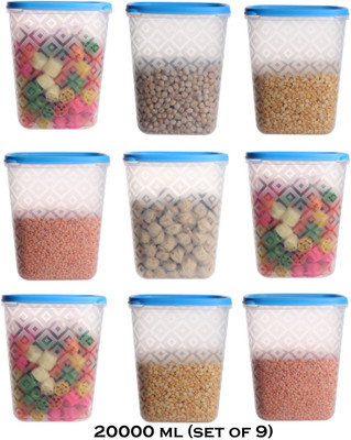 Loknath Plastic Utility Container  - 2000 ml(Pack of 9, Blue)