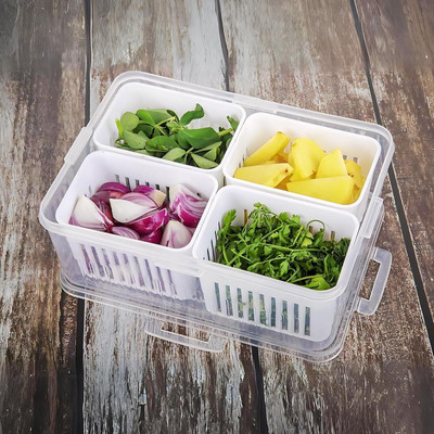 Home trust Plastic Fridge Container  - 1800 ml(White)