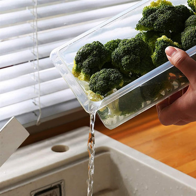 Boxigo Plastic Fridge Container  - 1500 ml(Pack of 8, Clear)