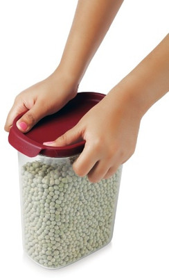 MASTER COOK Plastic Utility Container  - 2200 ml(Clear, Maroon)