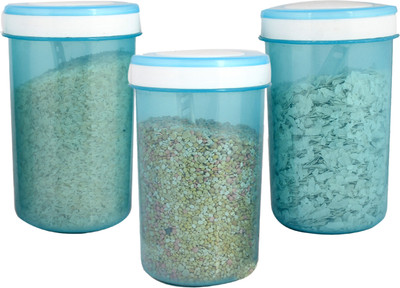 KUBER INDUSTRIES Plastic Grocery Container  - 500 ml(Pack of 3, Blue)