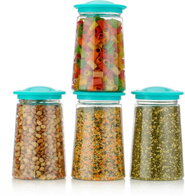 Raghuandan Plastic Grocery Container  - 1100 ml(Pack of 4, Green)