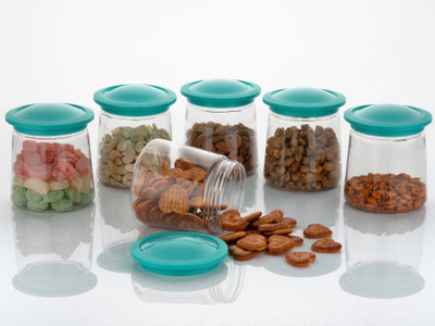 HELOVIA Plastic Grocery Container  - 600 ml(Pack of 6, Green)