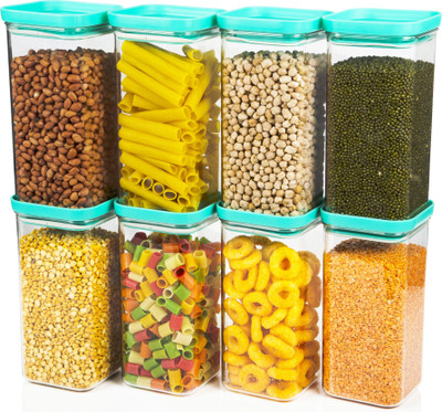 CLOUDHEAD Plastic Grocery Container  - 1200 ml(Pack of 8, Blue)
