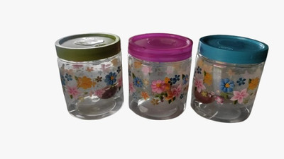 Poonam Enterprises Plastic Utility Container  - 500 ml(Pack of 3, Pink, Blue, Yellow)