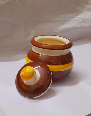 THE CURIOUS Ceramic Pickle Jar  - 200 ml(Brown)