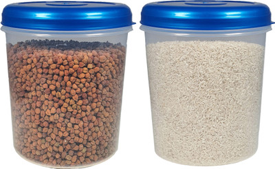 AK HUB Plastic Grocery Container  - 5000 ml(Pack of 2, Blue)