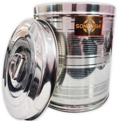 Sonanshi Steel Grocery Container  - 10 L(Silver)