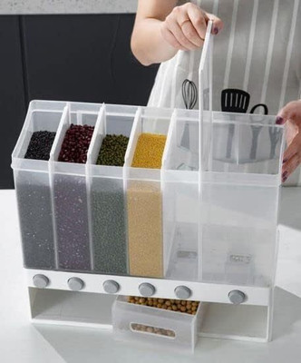 GORMERY Plastic Grocery Container  - 1000 ml(Multicolor)