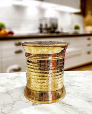 Sanskriti Decor Brass Utility Container  - 500 ml(Gold)