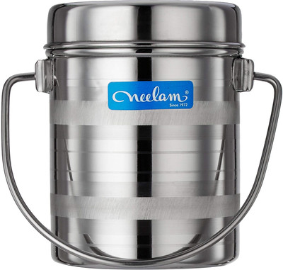 NEELAM Steel Milk Container  - 1000 ml(Silver)