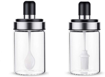 JYONIL Glass Utility Container  - 250 ml(Pack of 2, Clear)