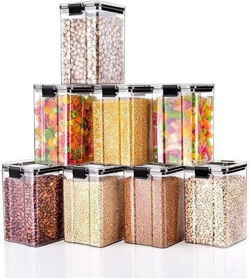 Crackle Plastic Utility Container  - 1100 ml(Pack of 8, Multicolor)
