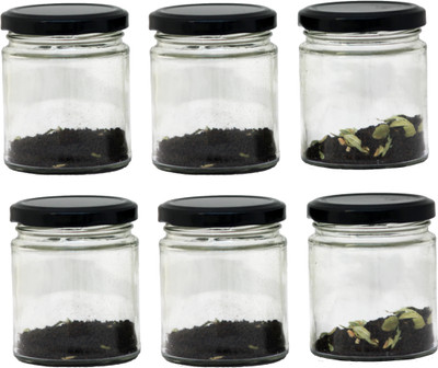 Avresta Glass Grocery Container  - 200 ml(Pack of 6, Clear)