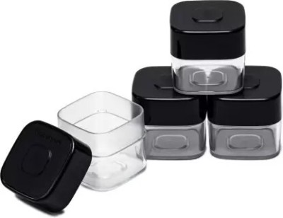 s.m.mart Plastic Utility Container  - 250 ml(Pack of 4, Black)