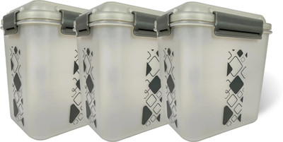 Dekor-Kase Plastic Utility Container  - 3400 ml(Pack of 3, Grey)
