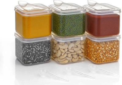 Jaybalaji Plastic Grocery Container  - 500 ml(Pack of 6, Clear)
