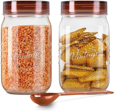 MILTON Plastic Grocery Container  - 3000 ml(Pack of 2, Clear)