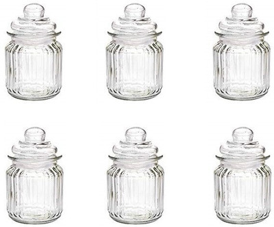 Sophronal Glass Utility Container  - 310 ml(Pack of 6, Clear)