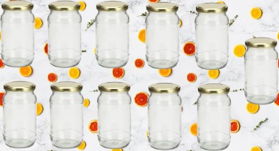 AFAST Glass Grocery Container  - 400 ml(Pack of 11, Clear)