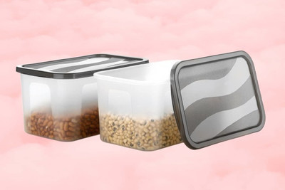 ADMONITION Plastic Bread Container  - 2000 ml(Pack of 2, Brown)