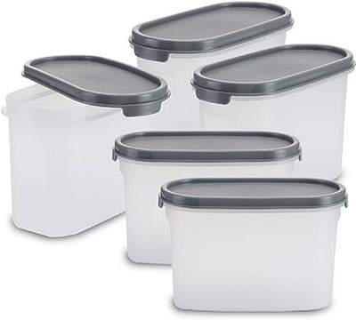 YASHODEEP PLASTIC Plastic Grocery Container  - 1100 ml(Pack of 5, Clear)