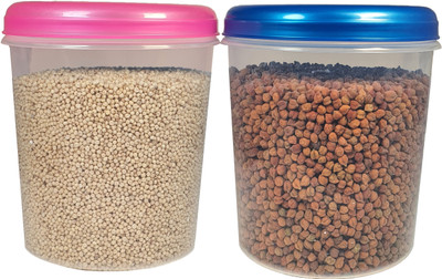 AK HUB Plastic Grocery Container  - 5000 ml(Pack of 2, Multicolor)