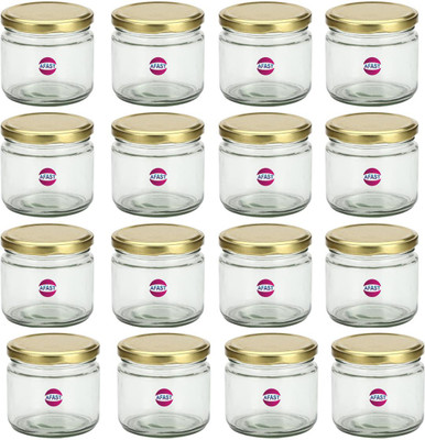 AFAST Glass Utility Container  - 350 ml(Pack of 16, Clear)