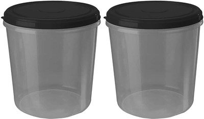 AK HUB Plastic Grocery Container  - 7500 ml(Pack of 2, Black)