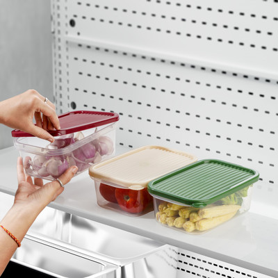 MANANI Plastic Grocery Container  - 550 ml(Pack of 3, Multicolor)