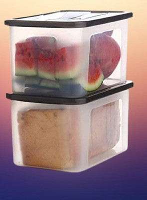 ADMONITION Plastic Bread Container  - 2000 ml(Pack of 2, Brown)