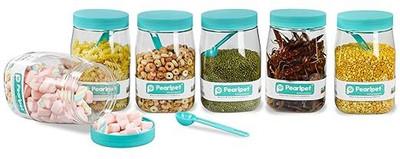 Pearlpet Plastic Utility Container  - 1000 ml(Pack of 6, Green)