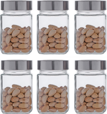 Avastro Glass Grocery Container  - 300 ml(Pack of 6, Clear)