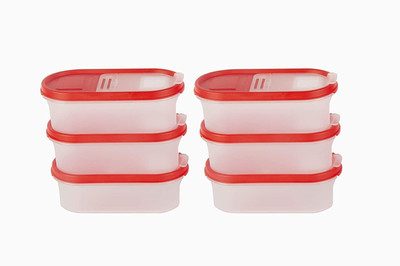 Cutting EDGE Plastic Grocery Container  - 525 ml(Pack of 6, Red)