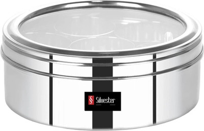 Silvester Steel Grocery Container  - 1000 ml(Silver)