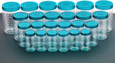Flipkart SmartBuy Plastic Grocery Container  - 250 ml, 350 ml, 650 ml, 1200 ml(Pack of 24, Green)