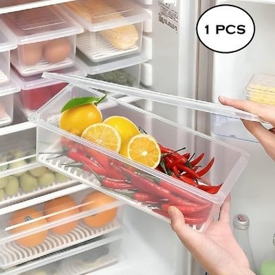 Episkey Plastic Fridge Container  - 1500 ml(Transparent)