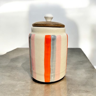 Acadore Ceramic Pickle Jar  - 500 ml(Multicolor)