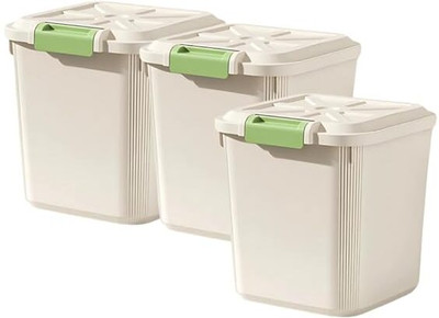 GRACIOUS MART Plastic Grocery Container  - 6 kg(Pack of 3, Off White)