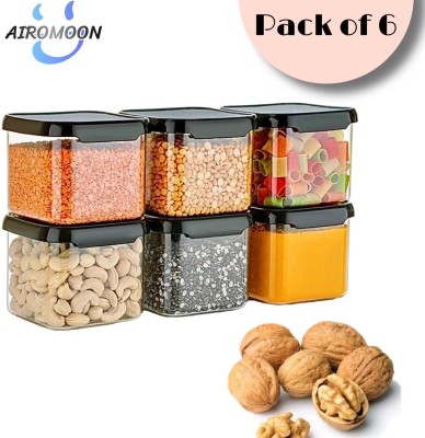 AIROMOON Plastic Grocery Container  - 500 ml(Pack of 6, Clear)