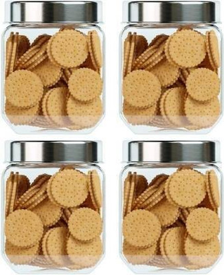 Femora Glass Utility Container  - 1150 ml(Pack of 4, Clear)