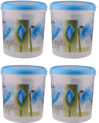AVAIKSA Plastic Grocery Container  - 10000 ml(Pack of 4, Blue)